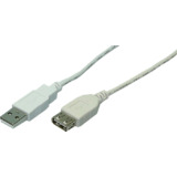 LogiLink rallonge USB 2.0, gris, 2,0 m