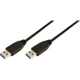 LogiLink Cble usb 3.0, usb-a - usb-a mle, 3 m, noir