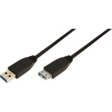 Logilink rallonge USB 3.0, noir, 1,0 m