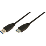 Logilink rallonge USB 3.0, noir, 3,0 m