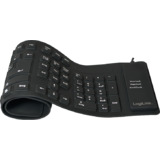 LogiLink flexible Silikon-Tastatur, kabelgebunden, schwarz