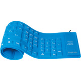 LogiLink flexible Silikon-Tastatur, kabelgebunden, blau