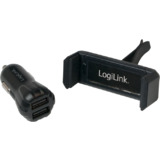 LogiLink chargeur USB allume-cigare + support de smartphones