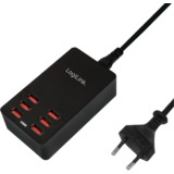 LogiLink Botier de chargement USB, 6 ports, 32 Watt, noir