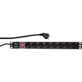 LogiLink bloc multiprise 19", 8 prises, avec interrupteur