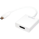 LogiLink Cble adaptateur USB-C - DisplayPort, blanc