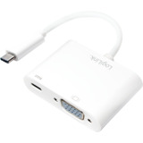 LogiLink adaptateur de charge USB-C - VGA, blanc