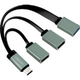 LogiLink hub USB 3.0 avec fiche usb-c 3.1 Gen1, 3 ports