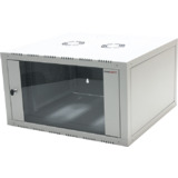 LogiLink coffret mural 19", une pice, 21 U, gris clair