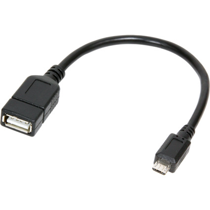 LogiLink Cble USB, micro USB mle - USB femelle