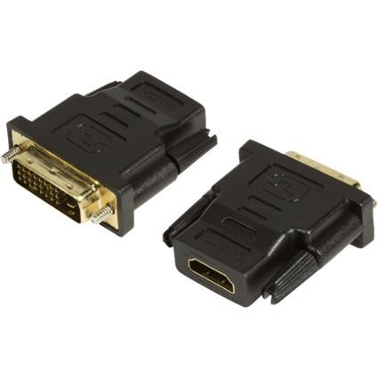 LogiLink Adaptateur HDMI femelle - DVI-D 24+1 mle, noir
