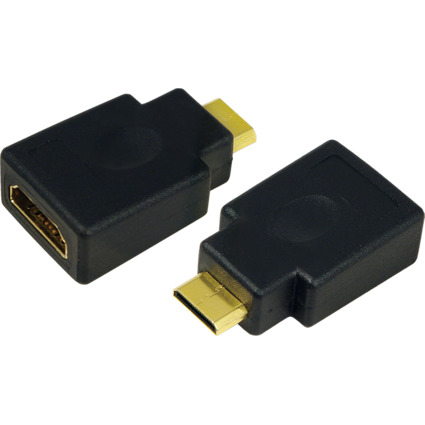 LogiLink Mini adaptateur, HDMI femelle - HDMI mâle, 19 pôles