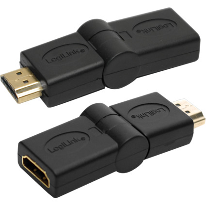 LogiLink Adaptateur HDMI femelle - HDMI mle, inclinable