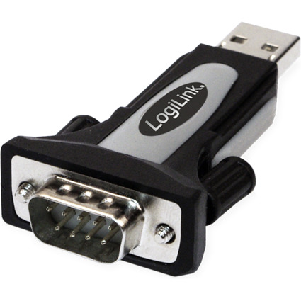 LogiLink Adaptateur USB 2.0 - RS232, noir