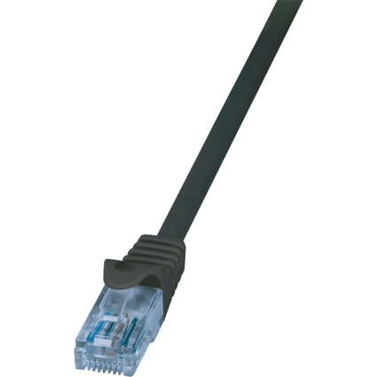 LogiLink Cble Patch EconLine, cat.6A, U/UTP, 0,5 m, noir