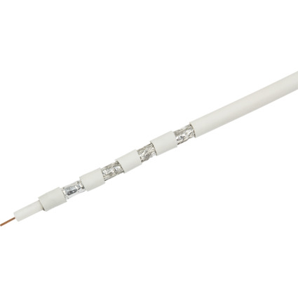 LogiLink Cble coaxial pour satellite, 100 m, blanc