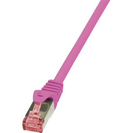 LogiLink Cble patch, Cat. 6, S/FTP,  1,5 m, rose