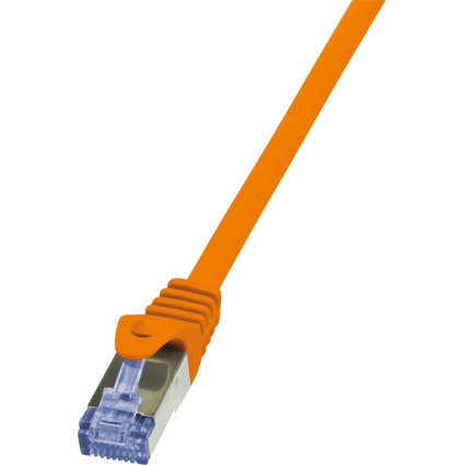 LogiLink Cble patch, Cat. 6A, S/FTP, 0,5 m, orange
