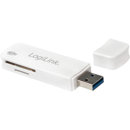 LogiLink Mini lecteur de cartes USB 3.0, blanc