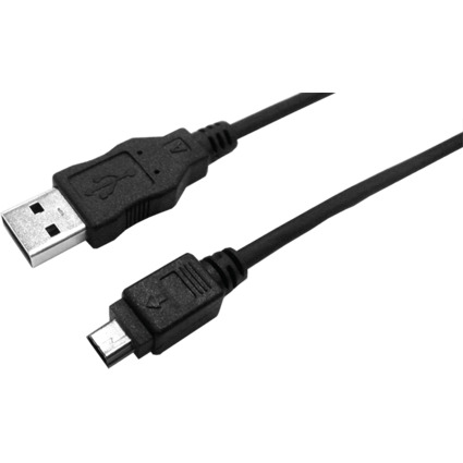 LogiLink Cble de connexion USB 2.0, USB-A - mini USB-A mle