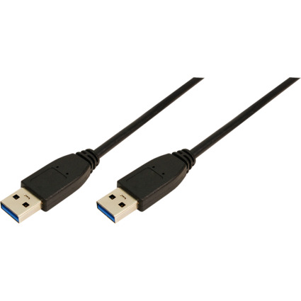 LogiLink Cble USB 3.0, USB-A - USB-A mle, 2 m, noir