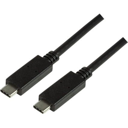 LogiLink Cble USB 3.1, USB-C - USB-C mle, 0,5 m, noir