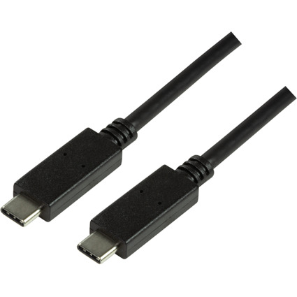 LogiLink Cble USB 3.1, USB-C - USB-C mle, 1,0 m, noir
