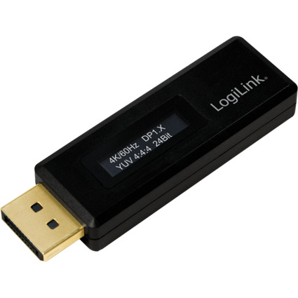 LogiLink Testeur DisplayPort pour information EDID, noir