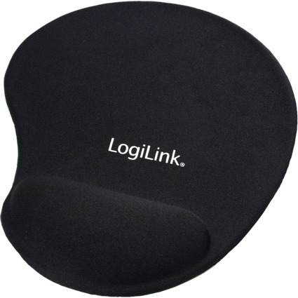 LogiLink Repose-poignet  gel avec tapis de souris, noir