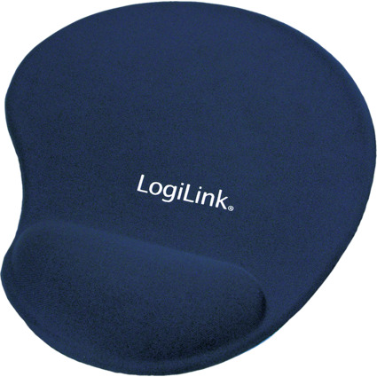 LogiLink Repose-poignet  gel avec tapis de souris, bleu