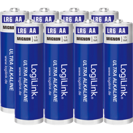 LogiLink Pile alcaline "Ultra Power", Mignon (AA/LR6)