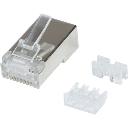 LogiLink Connecteur modulaire RJ45 Cat.6A, blind, argent