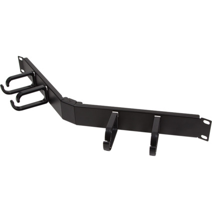 LogiLink Panneau guide-cbles 19", 1 U, courb, noir