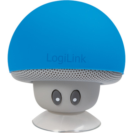 LogiLink Mini haut-parleur bluetooth "Mushroom", bleu
