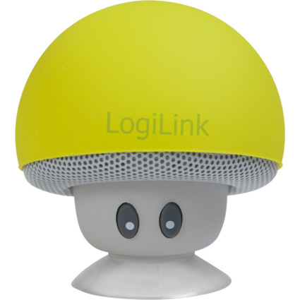 LogiLink Mini haut-parleur bluetooth "Mushroom", jaune