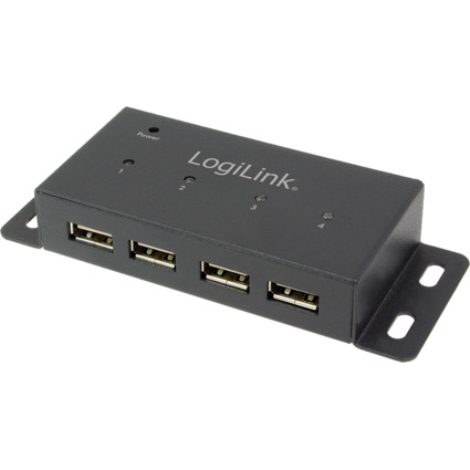 LogiLink Hub USB 2.0, 4 ports, pour un montage mural