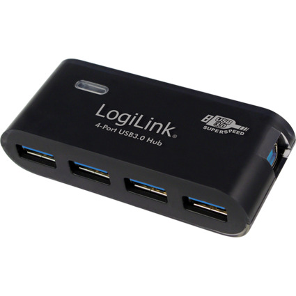 LogiLink Hub USB 3.0 avec bloc d'alimentation, 4 ports