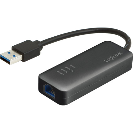 LogiLink Adaptateur USB 3.0 vers Gigabit Ethernet, noir