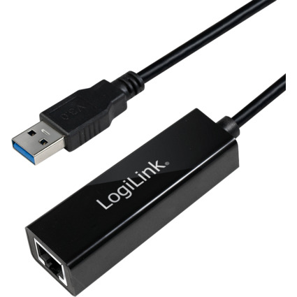 LogiLink Adaptateur USB 3.0 vers Gigabit Ethernet, noir