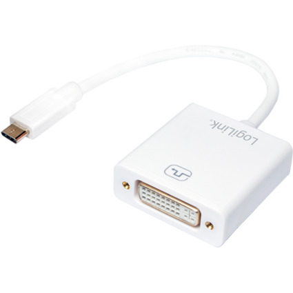 LogiLink Cble adaptateur USB-C - DVI, blanc