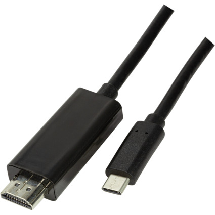 LogiLink Cble de connexion USB-C - HDMI, 1,8 m, noir