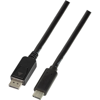 LogiLink Cble de connexion USB-C - DisplayPort, 1,8 m, noir