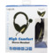 LogiLink Casque audio High Quality, avec coussinet, noir/or