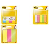 Post-it marque-pages en papier, 15 x 50 mm, couleurs non