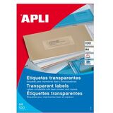 APLI etiquettes translucides, 48,5 x 25,4 mm