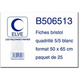 ELVE fiches bristol quadrilles 5/5, 500 x 650 mm, 25 fiches