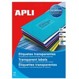 APLI etiquettes translucides, 63,5 x 38,1 mm