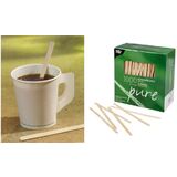 PAPSTAR touillette "pure", longueur: 110 mm, en bois