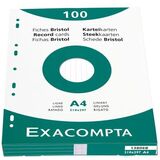 EXACOMPTA fiches bristol, A4, quadrill, blanc
