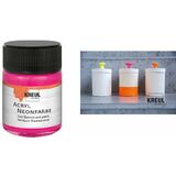 KREUL peinture fluorescente dans un flacon, 50 ml, rose fluo